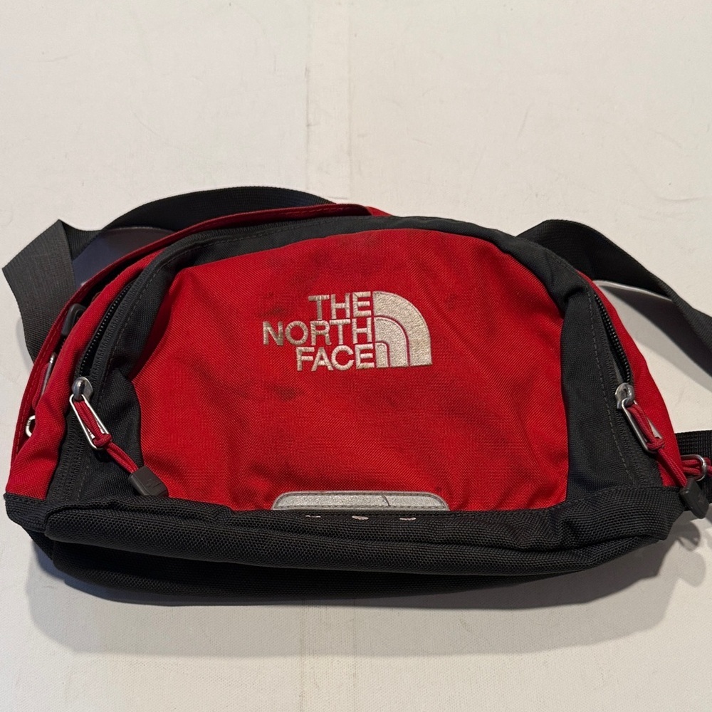 The North Face Red and Black Belt Bag